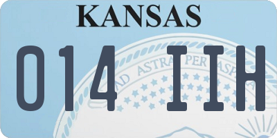 KS license plate 014IIH