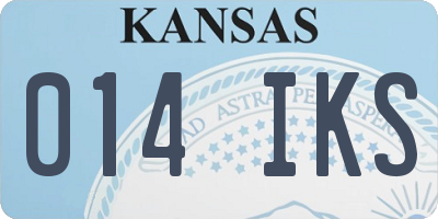 KS license plate 014IKS