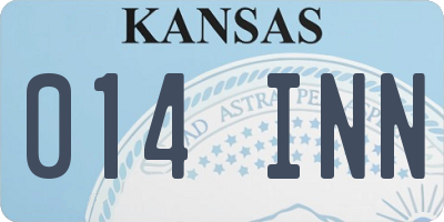 KS license plate 014INN