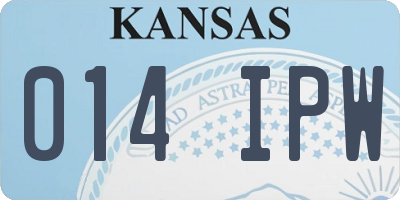 KS license plate 014IPW