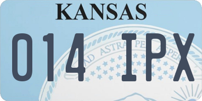 KS license plate 014IPX