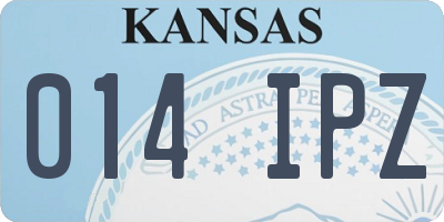 KS license plate 014IPZ