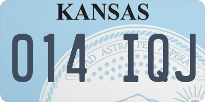 KS license plate 014IQJ