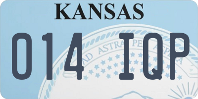 KS license plate 014IQP