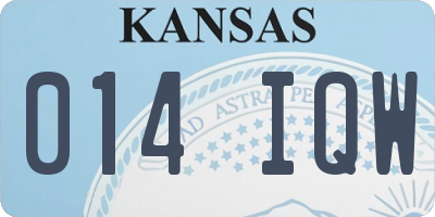 KS license plate 014IQW