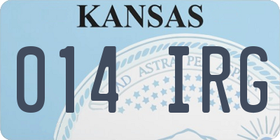 KS license plate 014IRG