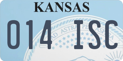 KS license plate 014ISC