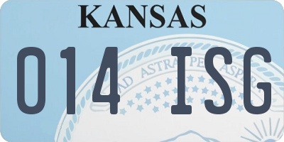 KS license plate 014ISG