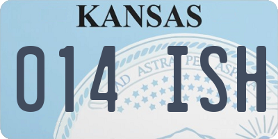 KS license plate 014ISH
