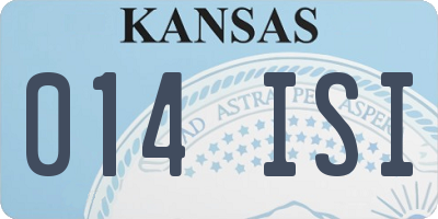 KS license plate 014ISI