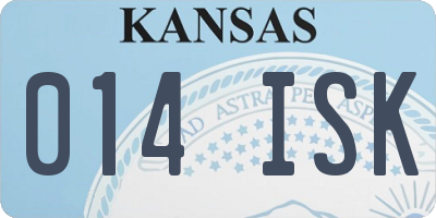 KS license plate 014ISK