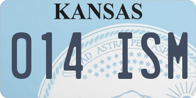 KS license plate 014ISM