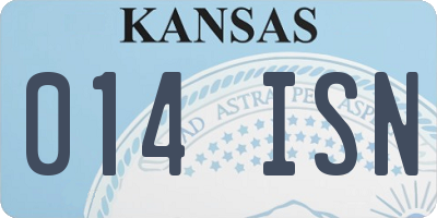 KS license plate 014ISN