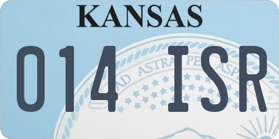 KS license plate 014ISR