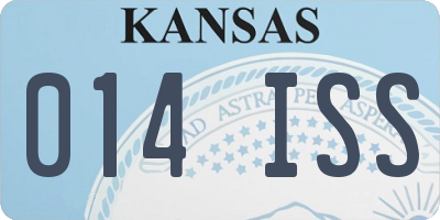 KS license plate 014ISS