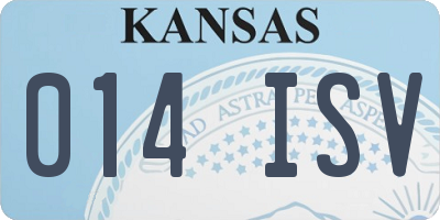KS license plate 014ISV