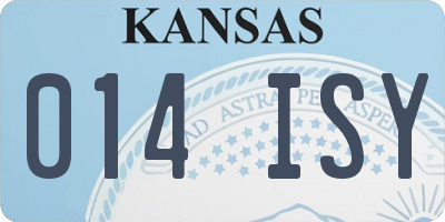 KS license plate 014ISY