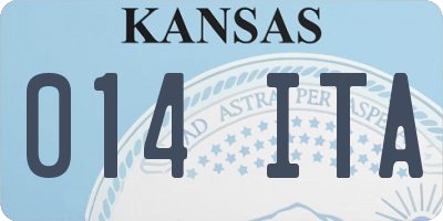 KS license plate 014ITA