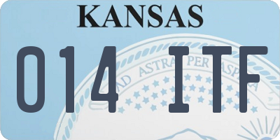 KS license plate 014ITF