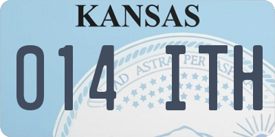 KS license plate 014ITH