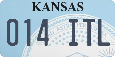 KS license plate 014ITL