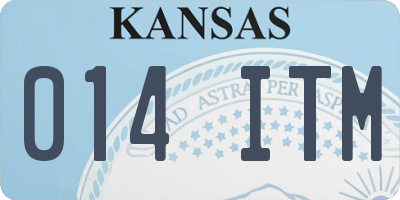 KS license plate 014ITM
