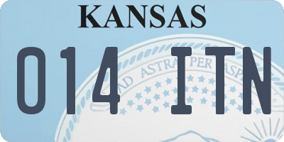 KS license plate 014ITN