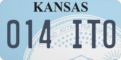 KS license plate 014ITO