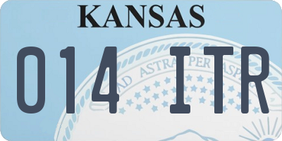 KS license plate 014ITR