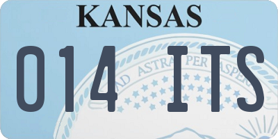 KS license plate 014ITS