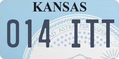 KS license plate 014ITT