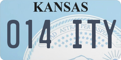 KS license plate 014ITY