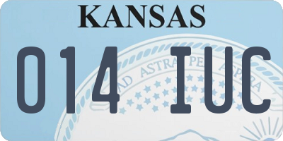 KS license plate 014IUC