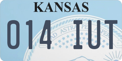 KS license plate 014IUT