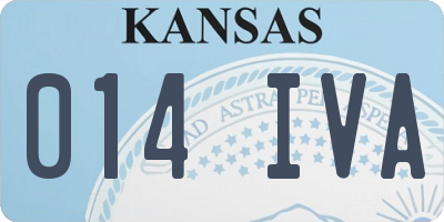 KS license plate 014IVA