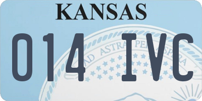 KS license plate 014IVC