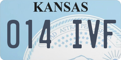 KS license plate 014IVF