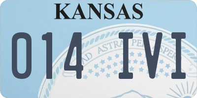 KS license plate 014IVI