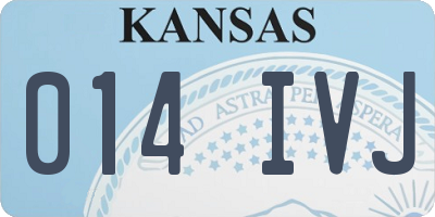 KS license plate 014IVJ