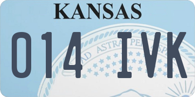 KS license plate 014IVK