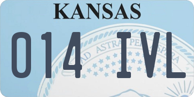 KS license plate 014IVL