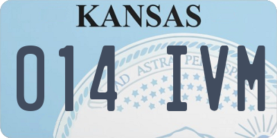 KS license plate 014IVM