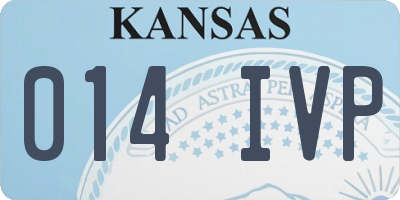 KS license plate 014IVP
