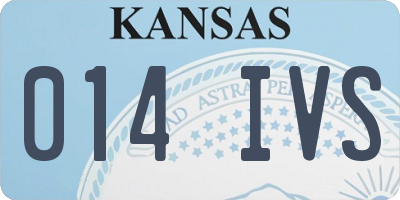 KS license plate 014IVS