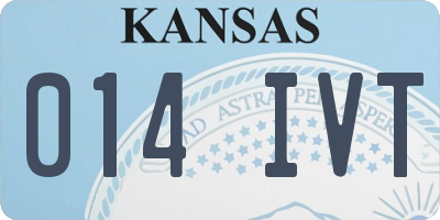 KS license plate 014IVT