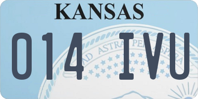 KS license plate 014IVU