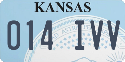 KS license plate 014IVV