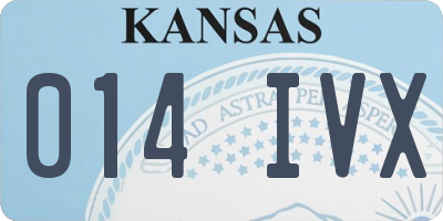 KS license plate 014IVX