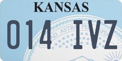 KS license plate 014IVZ
