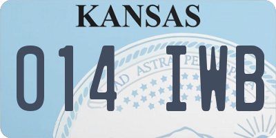 KS license plate 014IWB